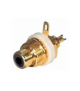 Lizdas RCA izoliuotas, juodas, auksinis, korpusinis