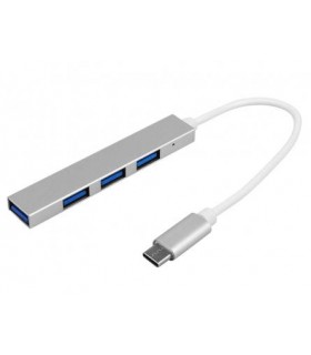 Šakotuvas   USB TYPE C (USB C ) + HUB 4lizdai USB