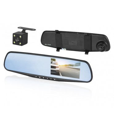 Vaizdo registratorius veidrodis | DVR su galine vaizdo Blackbox F600 kamera