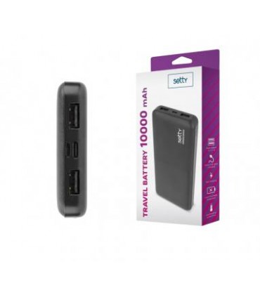 Universalus maitinimo šaltinis 10000mAh Power Bank TB-100L (Powerbank)  USB + USB C 20000mAh juodas