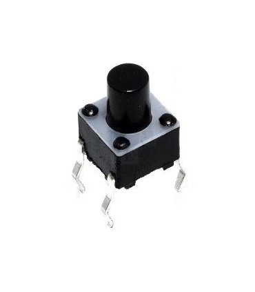 Mygtukas 6x6mm virš korpuso  aukstis 5,5mm ( bendras aukštis 9,5mm) OFF-(ON), nefiks. 50mA,12VDC SPST-NO THT,