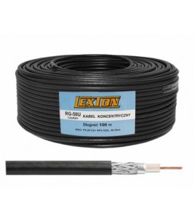 Koaksialinis kabelis RG58  centrinė gysla 7x0,2 CU   50 Om, juodas