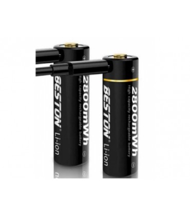 Akumuliatoriai AA/R6 1850mAh, Micro USB lizdas,krauti galima mobilaus pakrovėju  Li-ion 2xvnt. BESTON