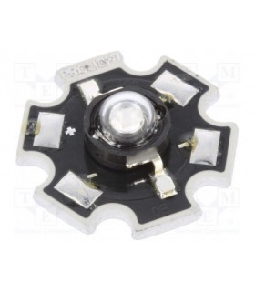 Šviesos diodas 3W UV (Ultravioletinis) 130°, 700mA, 390÷410nm, Pmax: 3W, SMD, 3.1÷4.35V