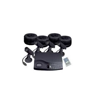 Stebėjimo sistema CCTV su 4 kameromis ir vaizdo keitikliu