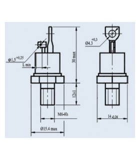 Simistorius TS122-25-11 (1100V 25A Igt-150mA)