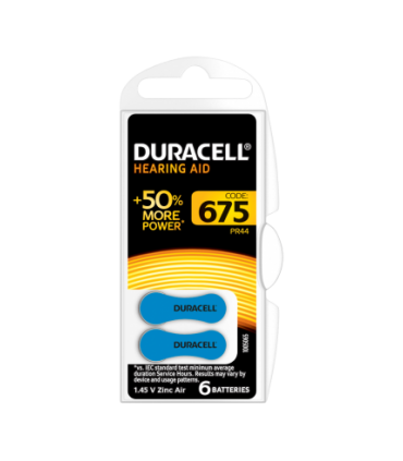 Duracell Cinko oro 675 dydžio baterija.1,4V Naudojami klausos aparatuose.DA675 PR44 ( PR1154 AE675 V675AT 675AE ZA675 ) 1vnt