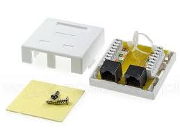 Virštinkinė rozetė su 5e kategorijos 2x RJ45 lizdais UAB Omedita