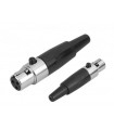 Lizdas mini Canon (XLR)  kabelinis 3k.diametras Ø11mm