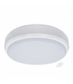 Šviestuvas su judesio davikliu mikro bangų 230Vac, 20W, IP65  neutraliai balta,4000-4500K,  Ø218*70↕mm