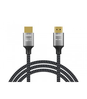 Kabelis HDMI-HDMI 8K ,19pol.kištukai  kištukai 2m (HDMI 2.1) pintas 8K 60Hz 48Gbps / 4K 120Hz