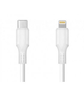 USB kabelis IPhone 5s,5c,5 8pin-USB TYPE C  baltas + 1m