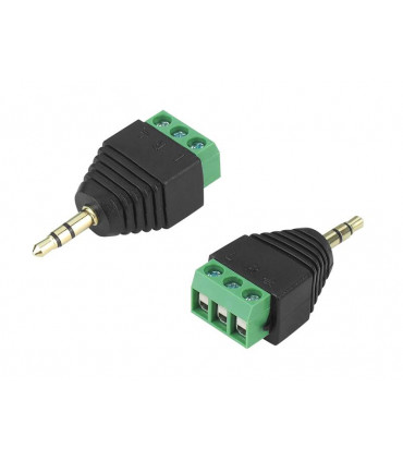 Kištukas 3.5mm stereo  kabeliui prisukamas 3 kontaktų su greito pajungimo jungtimi