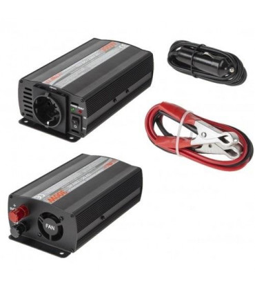 Automobilinis įtampos keitiklis 12V/230V su modifikuotu sinusu 300W 50Hz