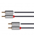 Kabelis 2xRCA - 2xRCA kištukai 5.0m METAL