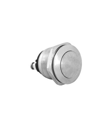 Mygtukas PS28B OFF-(ON) hermetiškas nefiksuojamas , 2k. 250VAC,2A  SPST-NO, Ø19mm, metalinis, antivandalinis