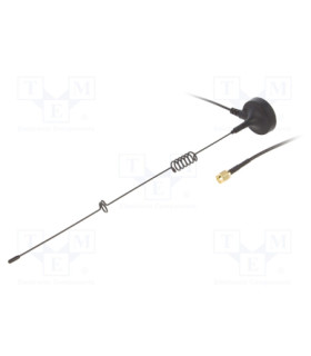 Antena magnetinė GSM/GPRS/EDGE/UMTS/3G/4G  STIPRINIMAS 5dbi,magnetinė 50Ω, 824–960MHz,1710–2700MHz  SMA JUNGTIS ,ILGIS 295MM