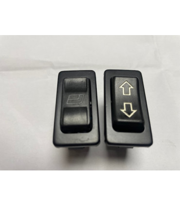 Jungiklis klavišinis, (ON)-OFF-(ON) nefiks, 5k. 20A/12Vdc, 41.4x20.8mm, DPDT, juodas tinka langų pakėlimui