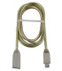 Laidas USB2.0 A kištuklas -Micro 5p kištukas metalinis kabelio šarvas 1m
