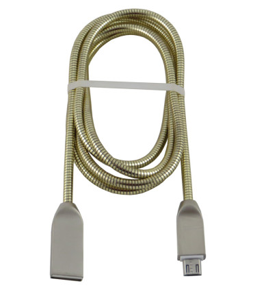 Laidas USB2.0 A kištuklas -Micro 5p kištukas metalinis kabelio šarvas 1m