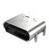 Lizdas USB C   6 kontaktų  į plokštę, krovimas iki 3A horizontalus