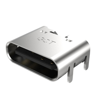 Lizdas USB C   6 kontaktų  į plokštę, krovimas iki 3A horizontalus