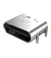 Lizdas USB C   6 kontaktų  į plokštę, krovimas iki 3A horizontalus