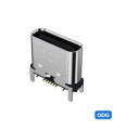 Lizdas USB C   16 kontaktų  į plokštę, krovimas iki 5A horizontalus