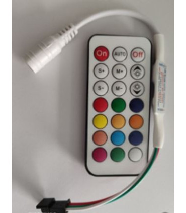 LED  juostos  valdiklis radio RF  pulteliu LED2017 21 mygtuko LED Mini RGB (Dream Color C-8209)