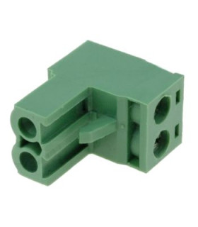 Lizdas su prisukamais kontaktais 2k. 5,08mm kampinis,12A, 250V