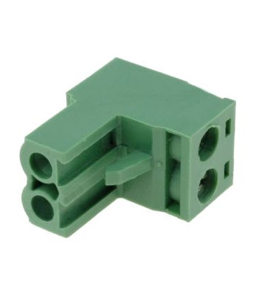 Lizdas su prisukamais kontaktais 2k. 5,08mm kampinis,12A, 250V