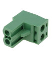 Lizdas su prisukamais kontaktais 2k. 5,08mm kampinis,12A, 250V
