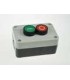 Jungiklis - mygtukas momentinis raudonas+žalias dėžutėje kontaktai NO+NC