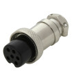 Lizdas mikrofoninis NC6P 516  kabelinis 6k. 16mm, 4A, 125V, IP55