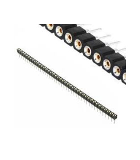 Kontaktų - lizdų juosta 1x40kont. 2.54mm tiesi RoHS