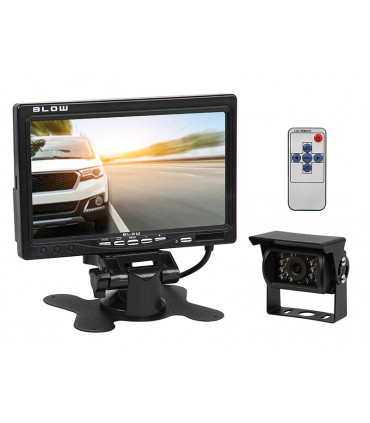 Laidinė atbulinės eigos vaizdo kamera BVS-549 + Monitorius 7"  LCD TFT su dviem AV įėjimais