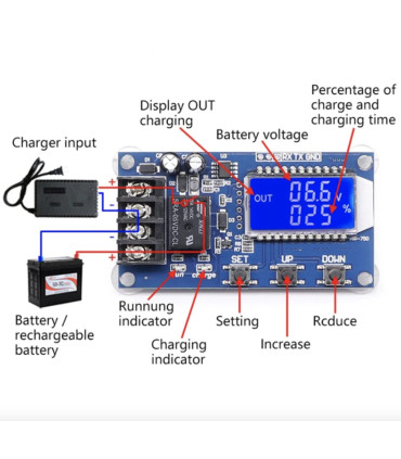 copy of XY-L30A akumuliatoriaus įkrovimo modulis su apsauga nuo perkrovos, 6V-60V PPK421