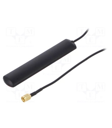 Antena 3G, AMPS, Bluetooth, DCS, GSM, ISM, PCS, WiFi klijuojama ant stiklo, SMA  jungtis, 2,5m RG174