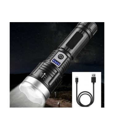 Žibintuvėlis įkraunamas LED TSFL-007ZOOM 20W Krovimo kabelis USB-TYPE-C