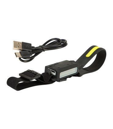 Žibintuvėlis ant galvos su judesio davikliu, kraunamas