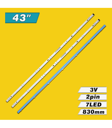 LED pašvietimo juostelių komplektas LG 43UK6300 (17Y 43inchA 43UJ6307 43UJ701V 43UJ65 UHD  43UK6090 43UJ630Y 43UK6200)