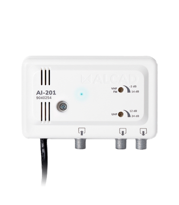 Plačiajuostis reguliuojamas stiprintuvas iki 24db  su dviem išėjimais AI-201 ALCAD