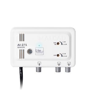 Plačiajuostis reguliuojamas stiprintuvas iki 24db LTE700 su dviem išėjimais AI-201 ALCAD