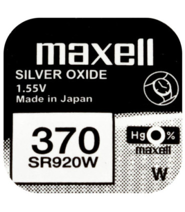 Baterija  Maxell  370 , SR69, SR921, SB-AN, V371, D371, 605, S921E, GP371, AG6, AG-6, 371, CX921,SR69, SG6, LR921, L921, 371X