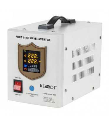 Nepertraukiamo maitinimo šaltinis 500W 12V/230Vac sinusas, baltas, pernešamas kartu su akumuliatoriaus krovimo funkcija