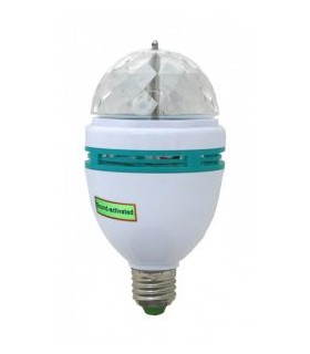 Kompaktiškas LED šviesos efektas lemputė 12MB-VK su mikrofonu