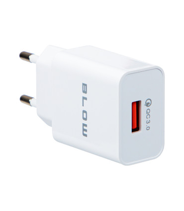 Sieninis įkroviklis 18W  USB-A ,  QC3.0 PD3.0,  baltas