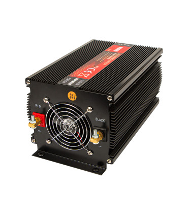 Įtampos keitiklis  24V/230V modifikuotas sinusas 5000/2500 W (max1000W) +USB lizdas max.2,1A