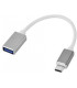 Perėjimas  OTG USB2.0 AF lizdas - USB C TYPE-C kištukas 15cm