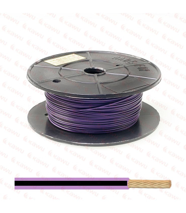 Laidas automobilinis FLRY-B daugiagyslis 1x0.35mm² fioletinis su juoda juostele 1m